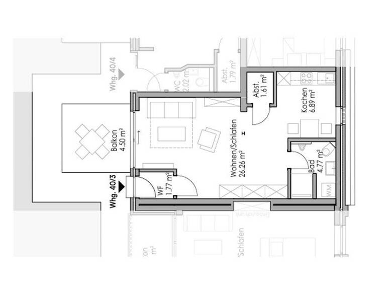 Studio zur Miete - Erstbezug 390 € 1 Zimmer 45 m² 1. Geschoss Hage 26524