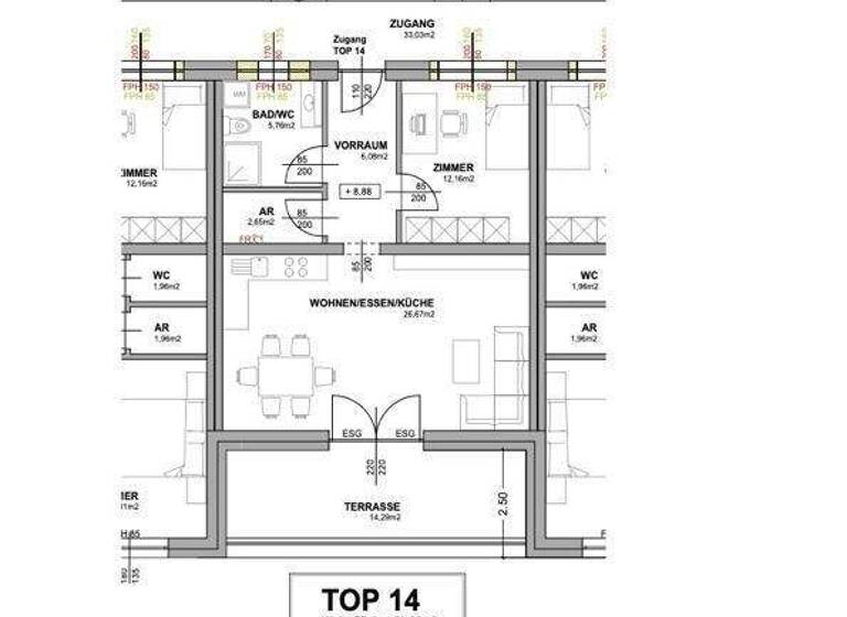 Wohnung zur Miete 780 € 2 Zimmer 53,3 m² 4. Geschoss Neutillmitsch 8434
