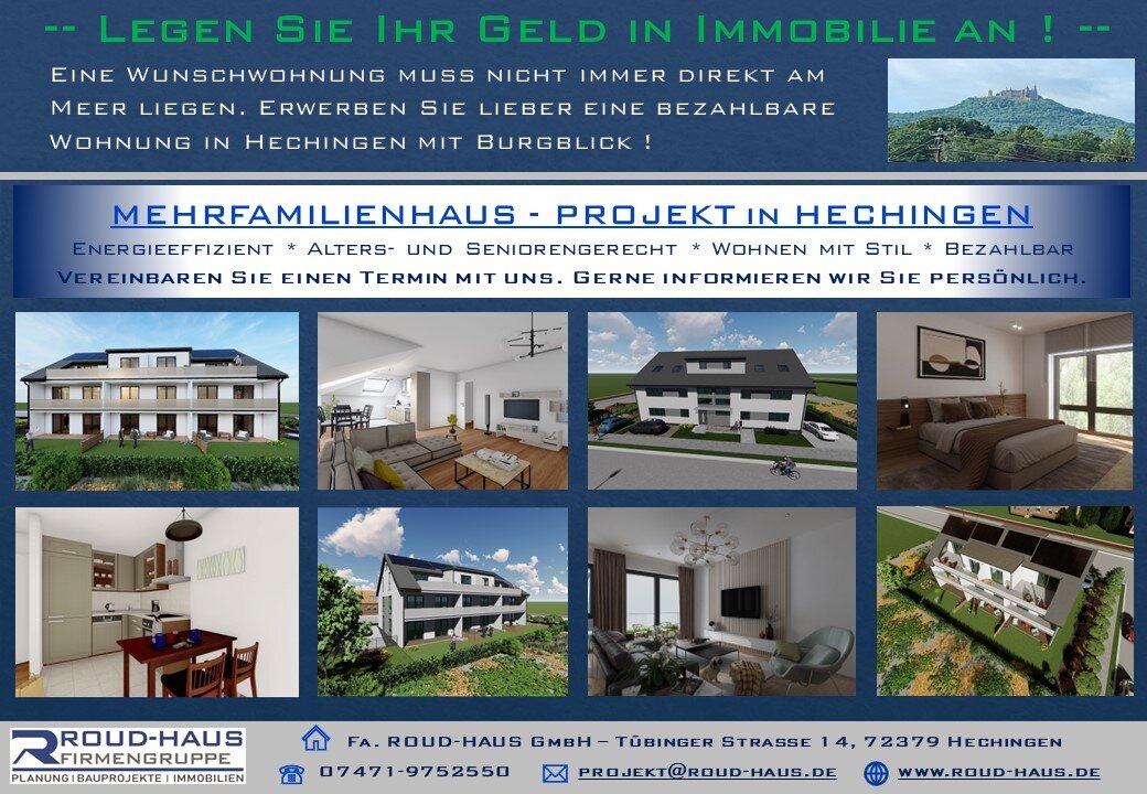 Penthouse zum Kauf provisionsfrei Schlatterstrasse 14 Hechingen Hechingen 72379