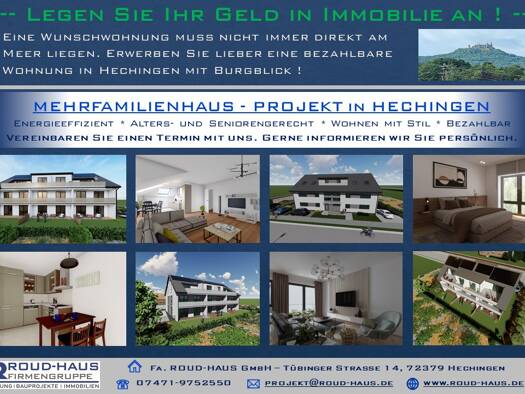 Penthouse zum Kauf provisionsfrei Schlatterstrasse 14 Hechingen 72379