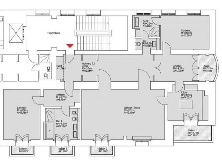 Wohnung zur Miete 5.098 € 3 Zimmer 176 m²<br/>Wohnfläche 2.<br/>Geschoss Monbijoustraße 1 Mitte Berlin 10117