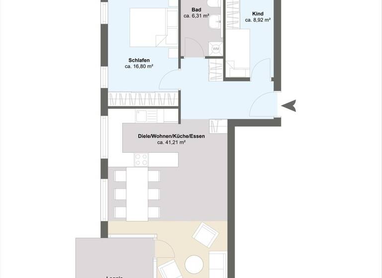 Wohnung zum Kauf provisionsfrei 768.690 € 3 Zimmer 78,8 m² EG Unterhaching 82008