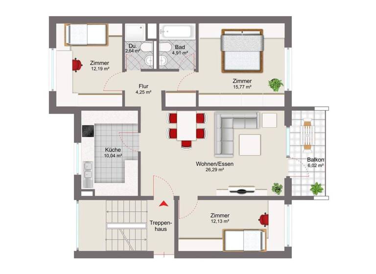 Wohnung zum Kauf 169.000 € 4 Zimmer 91 m² 3. Geschoss Innenstadt Osterholz-Scharmbeck 27711