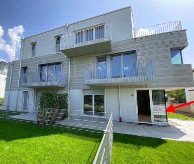 Terrassenwohnung zur Miete - Erstbezug 1.640 € 2 Zimmer 57 m² EG Gartenstadtstraße Waldtrudering München 81825