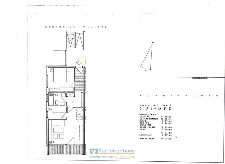Wohnung zum Kauf 198.000 € 2 Zimmer 56 m²<br/>Wohnfläche Schrobenhausen Schrobenhausen 86529