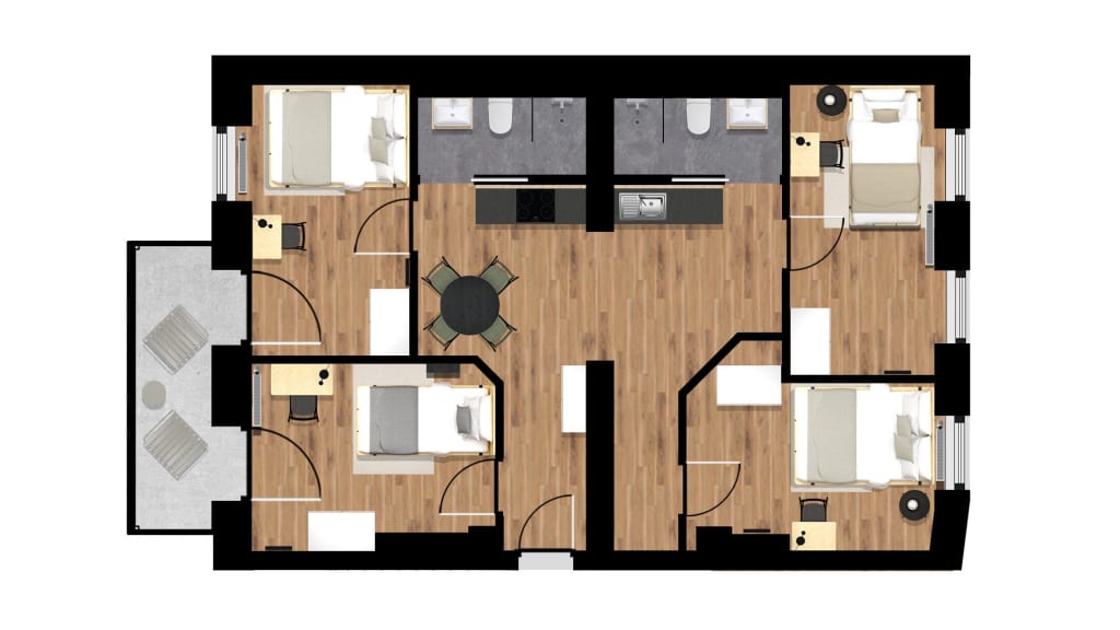 Wohnung zur Miete Wohnen auf Zeit 790 € 4 Zimmer 10,2 m²<br/>Wohnfläche 04.02.2025<br/>Verfügbarkeit Sickingenstrasse 2-3 Moabit Berlin 10553