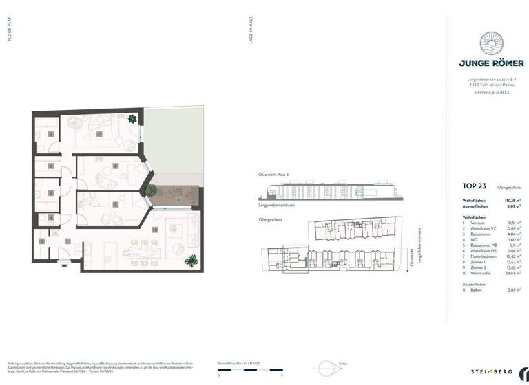 Wohnung zum Kauf 580.000 € 4 Zimmer 110,2 m² 1. Geschoss frei ab 01.05.2027 Tulln an der Donau 3430