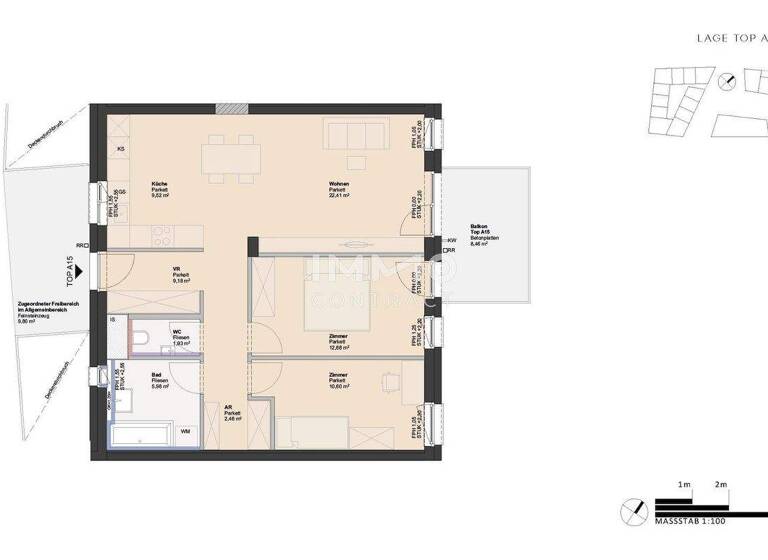 Wohnung zum Kauf - Erstbezug provisionsfrei 321.000 € 3 Zimmer 74,8 m² Ufer Linz 4030