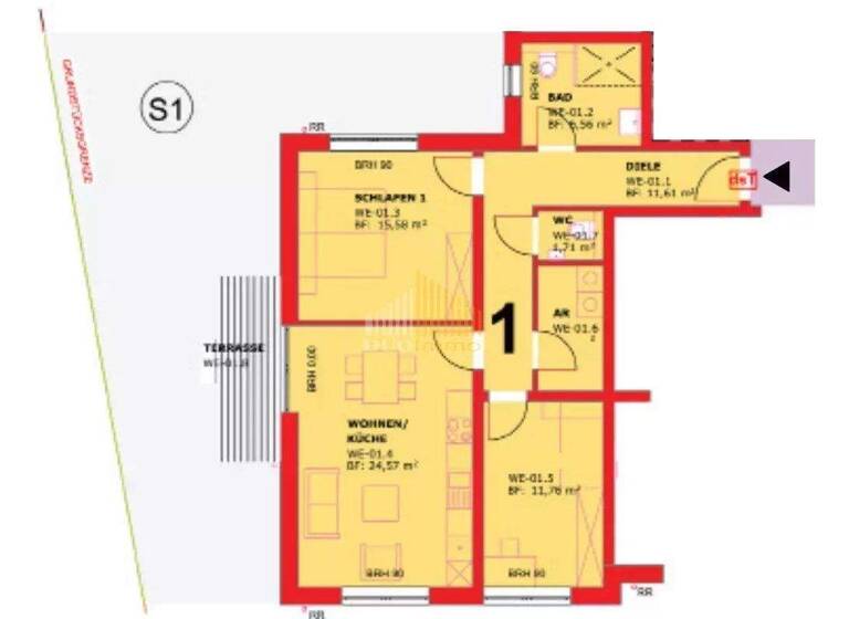 Studio zur Miete 890 € 2 Zimmer 76,9 m² frei ab 01.04.2026 Irrel 54666