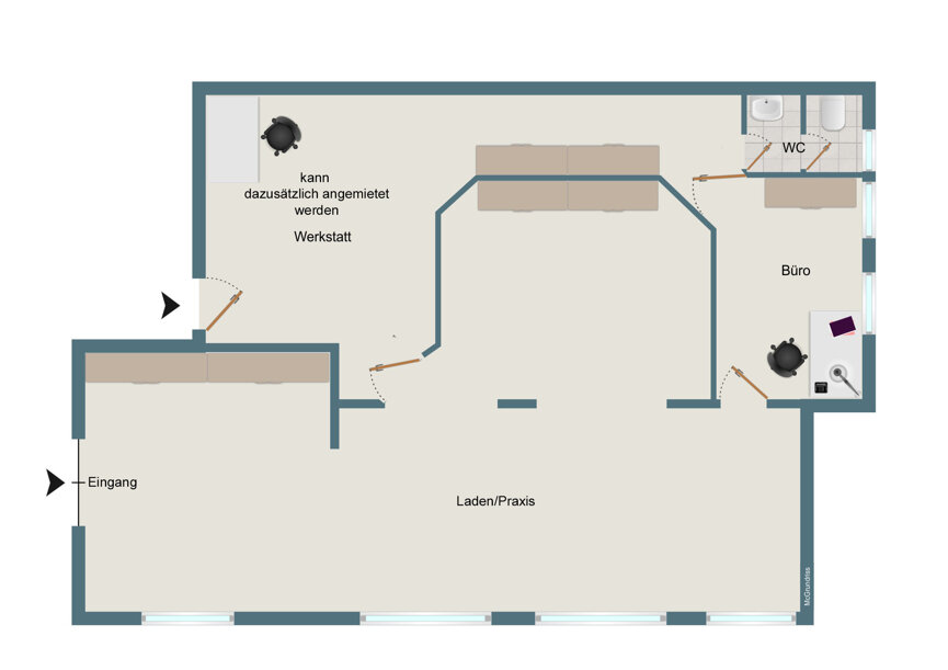 Bürofläche zur Miete 792 € 2 Zimmer Wiesentalstraße 32 Minseln Rheinfelden 79618