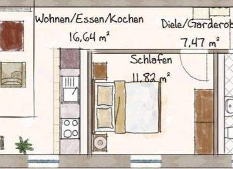 Wohnung zum Kauf 299.000 € 2 Zimmer 47,7 m² frei ab 01.10.2027 Altdorf Landshut/Altdorf 84032