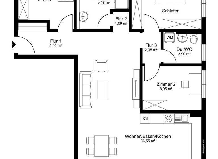 Wohnung zum Kauf 654.000 € 3,5 Zimmer 95 m² Pöring Zorneding 85604