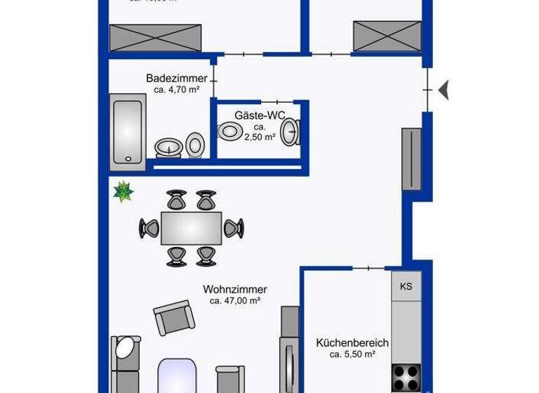 Wohnung zum Kauf 119.500 € 3 Zimmer 77 m² 6. Geschoss Linden-Mitte Hannover / Linden-Mitte 30449
