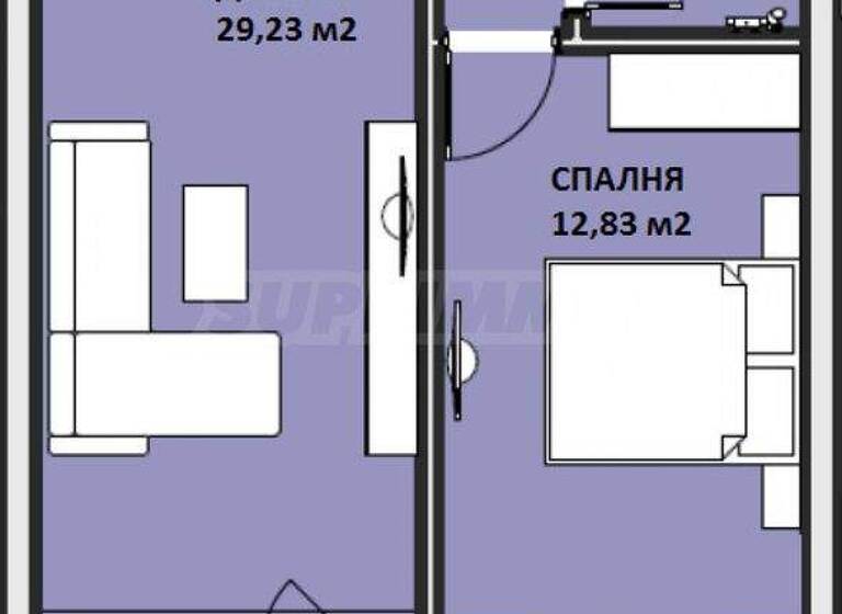 Studio zum Kauf 141.000 € 2 Zimmer 76,3 m² Sofia