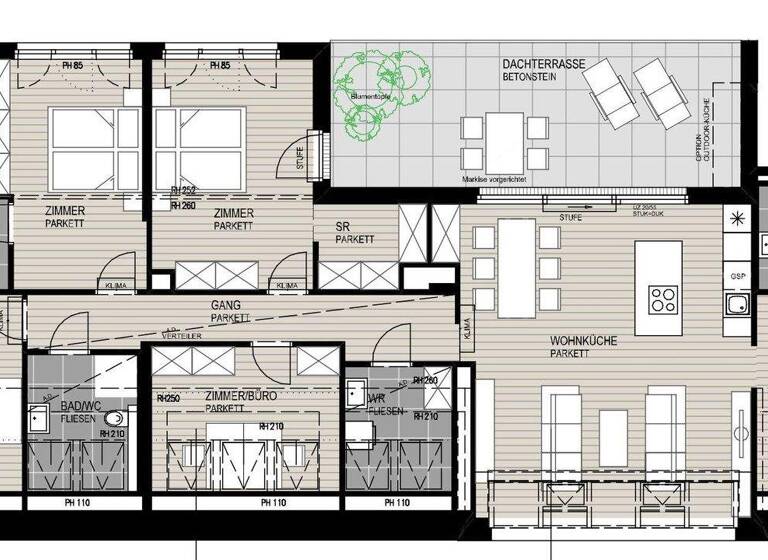 Penthouse zum Kauf - Erstbezug 965.000 € 5 Zimmer 152,6 m² 5. Geschoss Breitenfurter Straße Wien 1120
