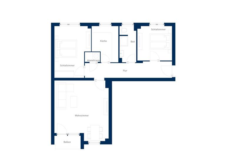 Wohnung zur Miete 1.731 € 3 Zimmer 74 m² 1. Geschoss frei ab sofort Stegerwaldstraße 40 Marienfelde Berlin 12277