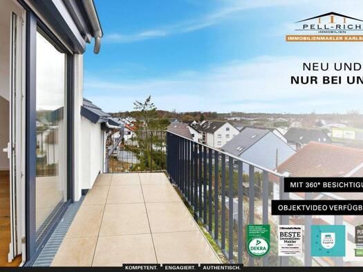 Wohnung zur Miete - Erstbezug 1.290 € 4 Zimmer 89 m² frei ab 01.03.2026 Eggenstein Eggenstein-Leopoldshafen 76344