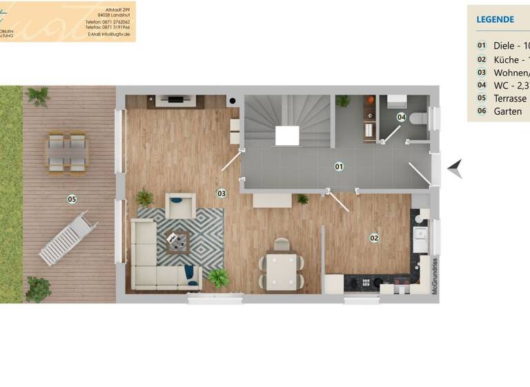 Doppelhaushälfte zur Miete - Erstbezug 1.700 € 5 Zimmer 133 m² frei ab sofort Reichersdorf Bruckberg 84079