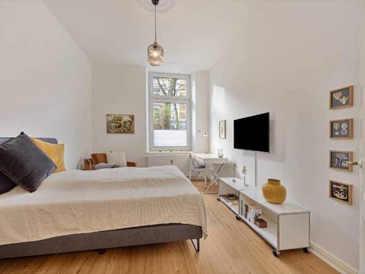 Wohnung zur Miete - Erstbezug Wohnen auf Zeit 1.350 € 1 Zimmer 42 m² frei ab sofort Bruchstraße 46 Flingern Nord Düsseldorf 40235