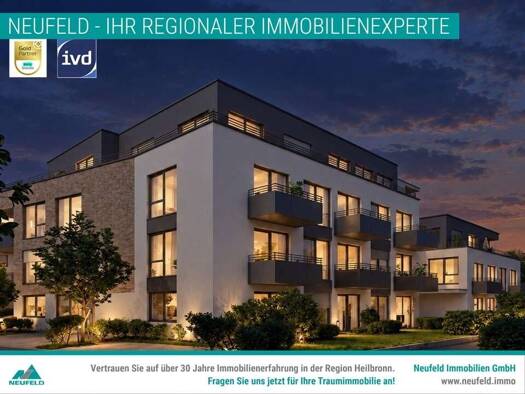 Wohnung zum Kauf - Erstbezug 339.950 € 2 Zimmer 58,3 m² Kochendorf Bad Friedrichshall 74177
