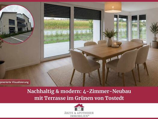 Wohnung zur Miete - Erstbezug 1.400 € 3 Zimmer 106 m² frei ab sofort Todtglüsingen Tostedt 21255