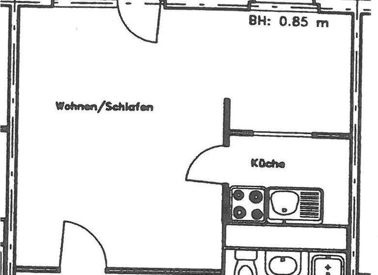 Studio zur Miete 243 € 1 Zimmer 34,7 m² 1. Geschoss frei ab 01.03.2026 E.-M.-Arndt-Str. 41 Neustrelitz 17235