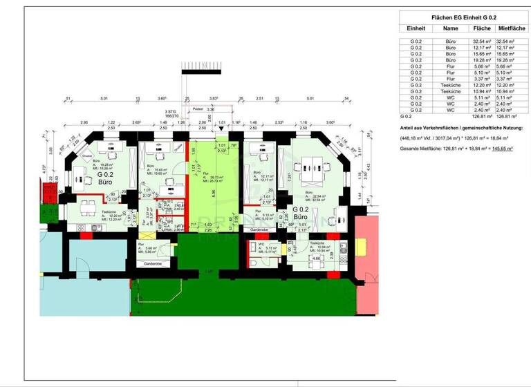 Büro zur Miete - Erstbezug 14 € 145,7 m² Bürofläche teilbar ab 75 m² Zum Bahnhof 15 Paulsstadt Schwerin 19053