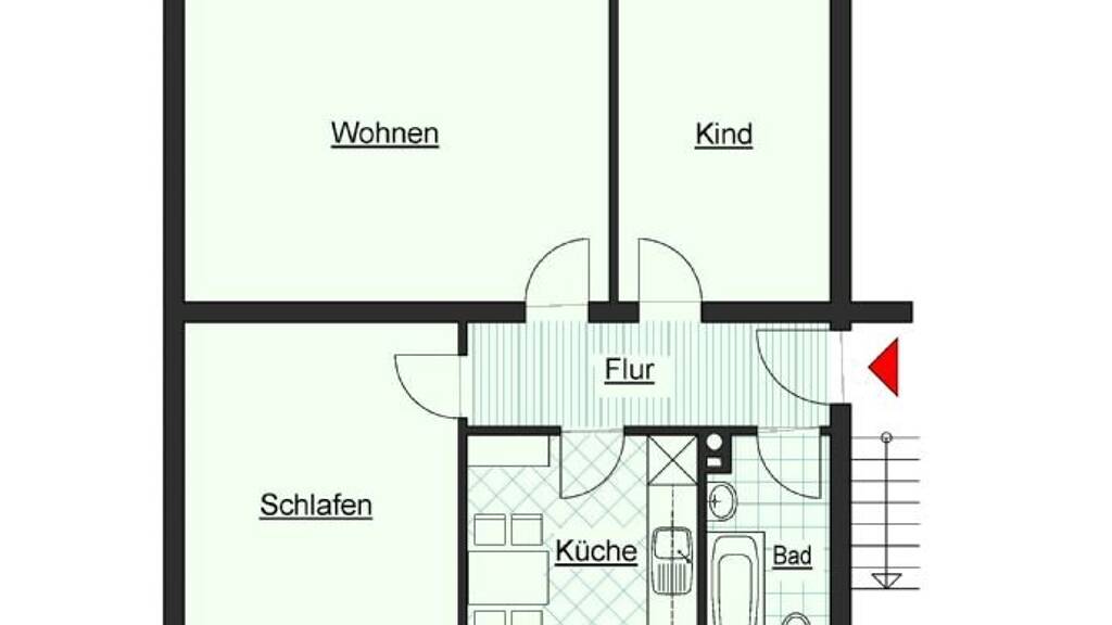 Wohnung zur Miete 434 € 3 Zimmer 62 m² EG frei ab sofort Eickel Herne 44651