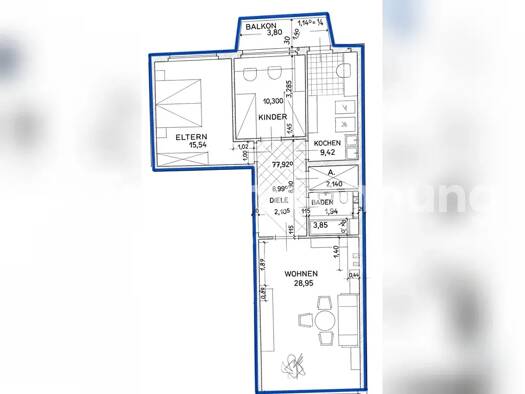 Wohnung zur Miete Tauschwohnung 860 € 3 Zimmer 78 m² Derendorf Düsseldorf 40477
