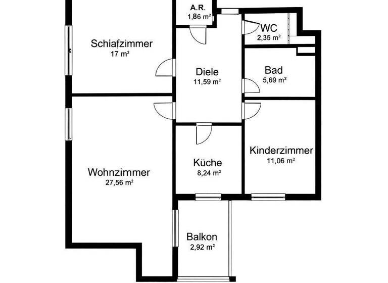 Wohnung zur Miete 950 € 3 Zimmer 88,3 m² 2. Geschoss Stein 90547