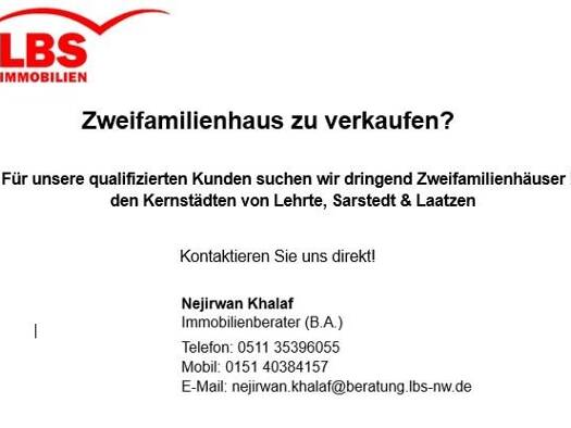 Mehrfamilienhaus zum Kauf provisionsfrei 5 Zimmer 140 m² 400 m² Grundstück Germaniastraße Lehrte 31275
