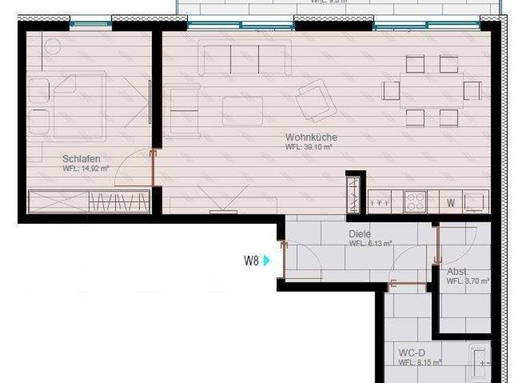 Wohnung zum Kauf - Erstbezug provisionsfrei 352.385 € 2 Zimmer 82 m² Friedrichstraße 100 Lennep Remscheid 42897