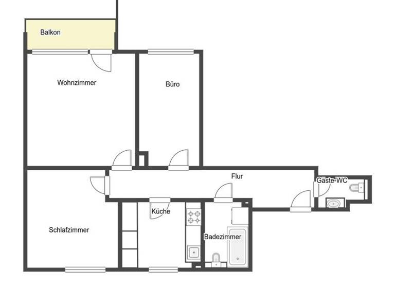 Wohnung zum Kauf 234.000 € 3 Zimmer 72,3 m² EG Bensheim 64625