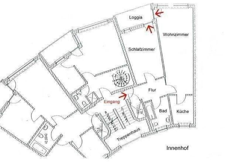 Wohnung zur Miete 600 € 2 Zimmer 66,7 m² 1. Geschoss frei ab sofort Eckdrift 65 Krebsförden Schwerin 19061