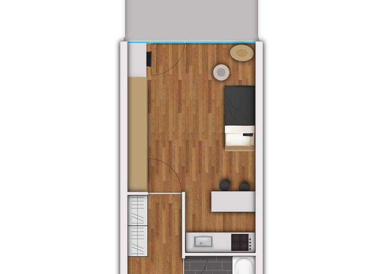 Studio zum Kauf 369.000 € 1 Zimmer 32,4 m² 11. Geschoss Leopoldstraße 206 Schwabing-Freimann München 80804