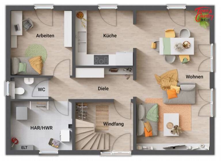 Einfamilienhaus zum Kauf provisionsfrei 394.640 € 5 Zimmer 128 m² 909 m² Grundstück Bergenhusen 24861