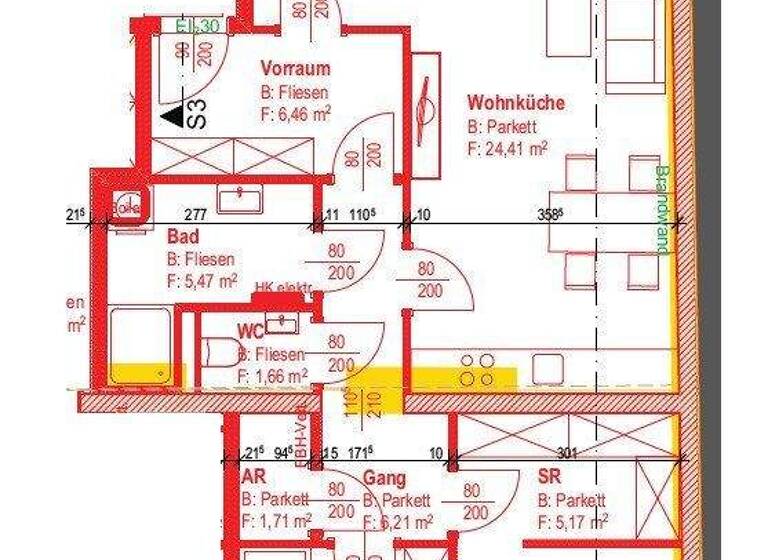 Wohnung zur Miete 803 € 3 Zimmer 73 m² 3. Geschoss Keplerstraße Lend Graz 8020