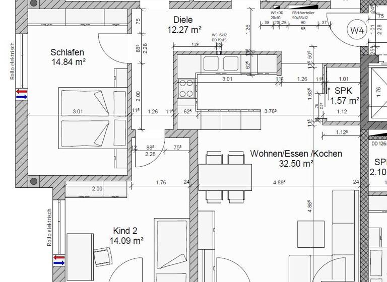 Wohnung zur Miete 1.525 € 3 Zimmer 113 m² Geschoss 1/3 frei ab sofort Mühlbachstraße 11 Pfeffenhausen 84076
