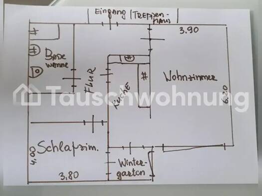Wohnung zur Miete nur mit Wohnberechtigungsschein Tauschwohnung 500 € 2 Zimmer 61 m² 2. Geschoss Spandau Berlin 13599