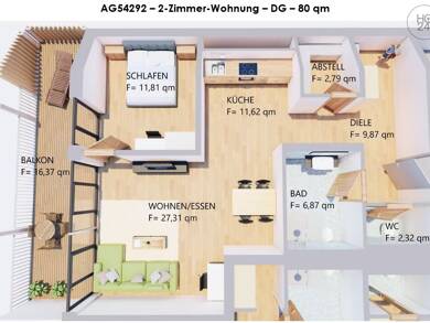 Wohnung zur Miete Wohnen auf Zeit 1.450 € 2 Zimmer 80 m² frei ab 28.07.2025 Kaufbeuren Kaufbeuren 87600