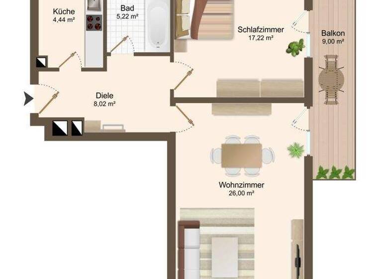 Wohnung zum Kauf 450.000 € 2 Zimmer 67 m² Bad Wiessee 83707