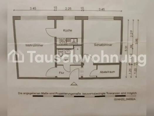 Wohnung zur Miete Tauschwohnung 300 € 2 Zimmer 46,9 m² 5. Geschoss Lichtenhagen Rostock 18107
