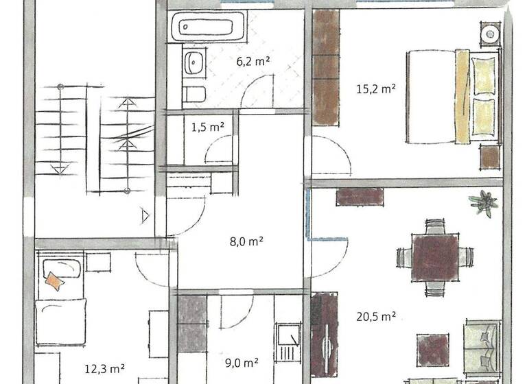 Wohnung zur Miete 575 € 3,5 Zimmer 76,9 m² 7. Geschoss Überruhr-Holthausen Essen / Überruhr 45277