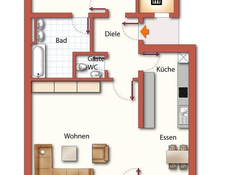 Wohnung zur Miete 1.190 € 3 Zimmer 100 m² frei ab sofort Schwachhauser Ring  108 Bürgerpark Bremen 28209