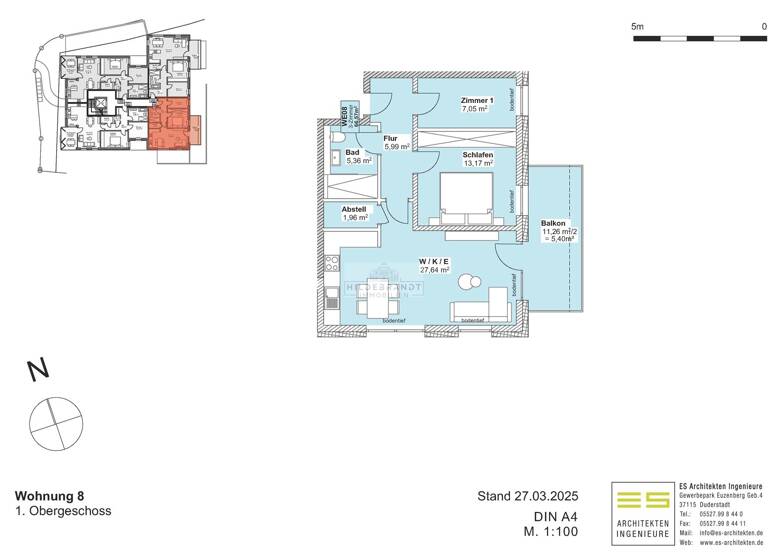 Wohnung zum Kauf 299.565 € 3 Zimmer 66,6 m² Weißdornweg Bovenden 37120