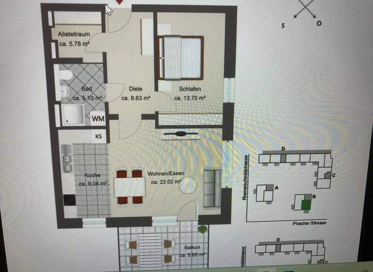 Wohnung zur Miete 990 € 2 Zimmer 68 m² Geschoss 1/6 frei ab 01.07.2026 Burghausen 84489