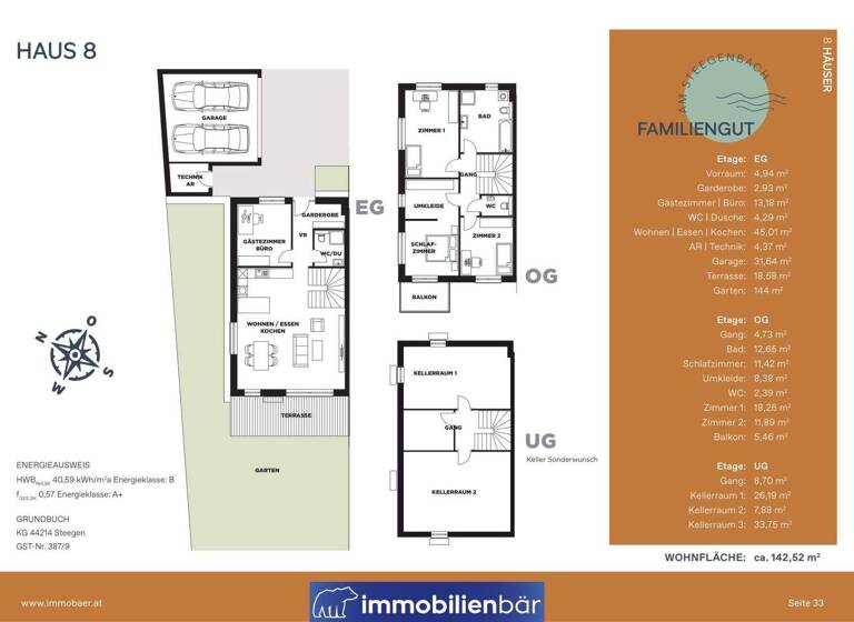 Doppelhaushälfte zum Kauf - Erstbezug 554.000 € 5 Zimmer 142,5 m² 333 m² Grundstück Binderweg Steegen 4722