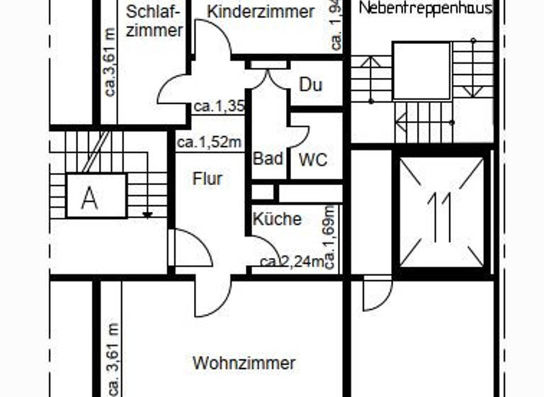 Wohnung zur Miete 347 € 3 Zimmer 53,4 m² 1. Geschoss Dostojewskistraße 9 Sachsendorf Cottbus 03050