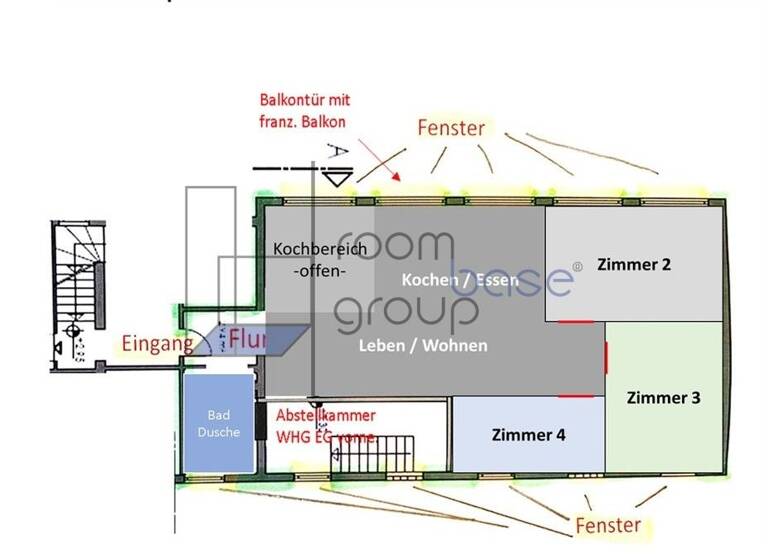 Wohnung zum Kauf 229.000 € 1,5 Zimmer 88 m²<br/>Wohnfläche EG<br/>Geschoss Lampertheim Lampertheim 68623