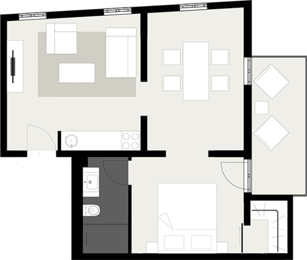 Wohnung zur Miete Wohnen auf Zeit 2.600 € 3 Zimmer 47 m²<br/>Wohnfläche ab sofort<br/>Verfügbarkeit Hauptstätter Straße Heusteigviertel Stuttgart 70178